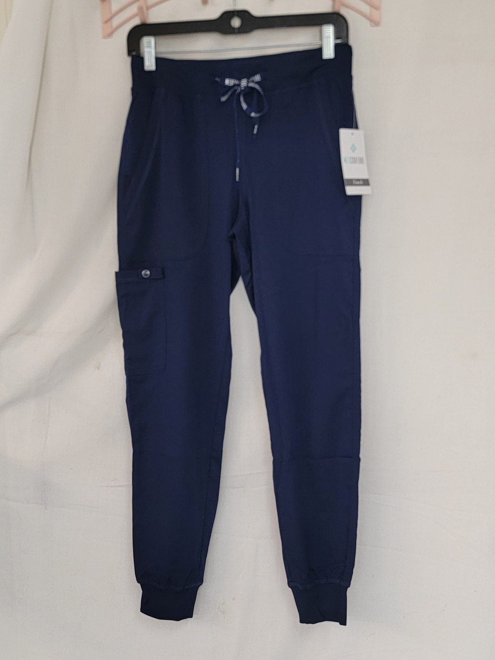 Med Couture Navy Drawstring Jogger Cargo Pants